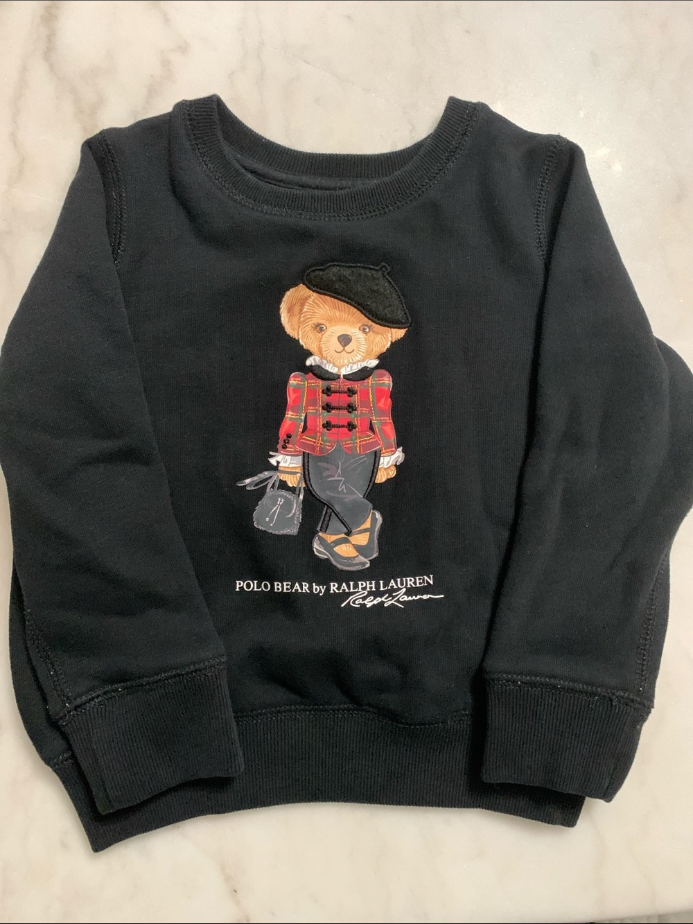 Ralph Lauren Black Kids Polo Bear Sweatshirt